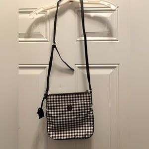 Talbots Black and White Plaid Crossbody